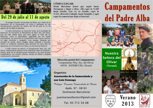 Propaganda Campamentos 2013
