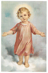 Niño Jesús sobre las nubes