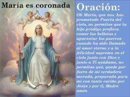 María es coronada.
