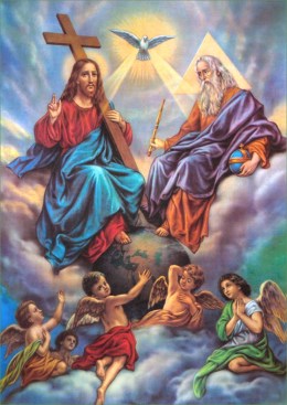 Santisima Trinidad y loa ángeles