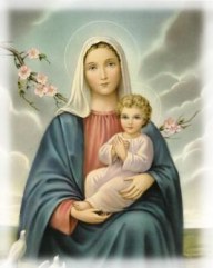 La Virgen María con el Niño Jesús en brazos