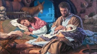 Sagrada Familia - San José con el Nño en brazos