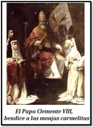 Papa Clemente III - Bendiciendo monjas carmelitas