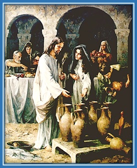 Jesús y María en las bodas de Caná