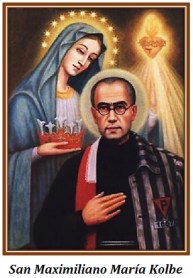 San Maximliano María Kolbe y la Virgen María