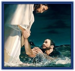 Jesús salva a Pedro en el mar