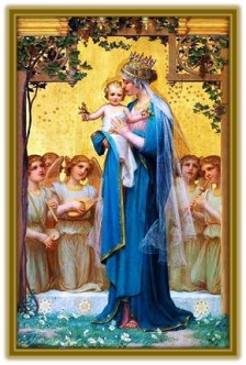 María - Niño Jesús y los Ángeles