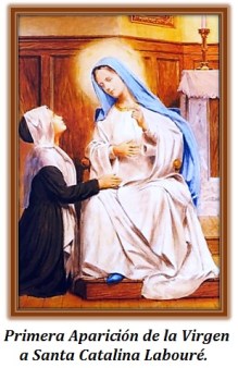 Primera Aparición de la Virgen a Santa Catalina Labouré.