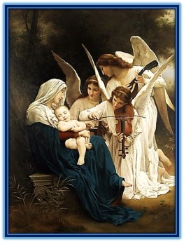 Adoracón de los ángeles al Niño Jesús dormido