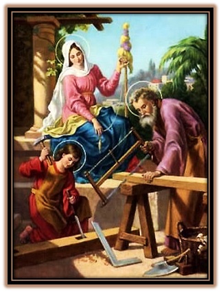 sagrada familia en nazaret trabajando