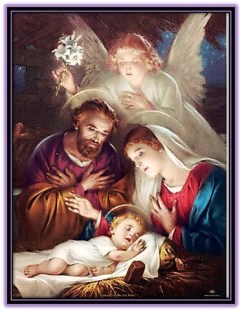 san josé, maría y niño jesús dormido