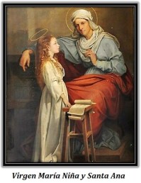 virgen maría niña y santa ana