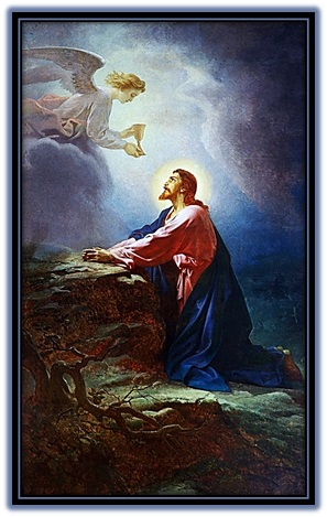 Jesús en el huerto de los olivos