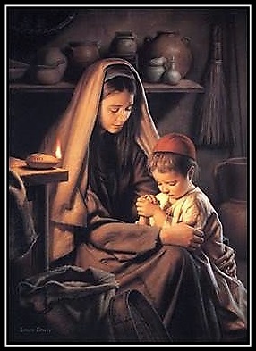 María y Jesús rezando