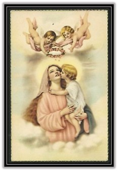 Niño Jesús besando a la Virgen María