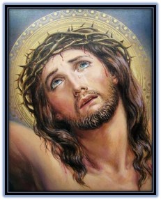 Rostro de Jesucristo coronado de espinas