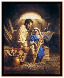 San José y Jesús trabajando