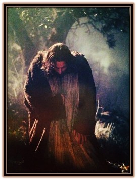 Jesús en el huerto de los olivos