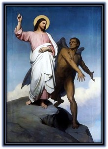 Jesús tentado por el demonio