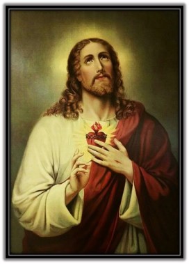Sagrado Corazón de Jesús mirando al Padre