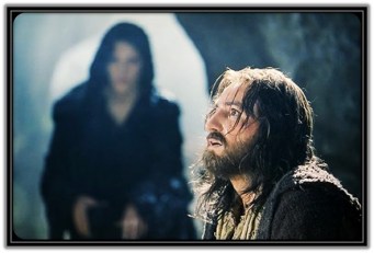 Jesús en el huerto de los olivos y Satanás