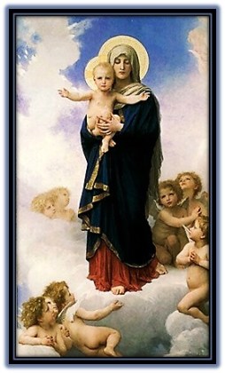 María - Niño Jesús y ángeles