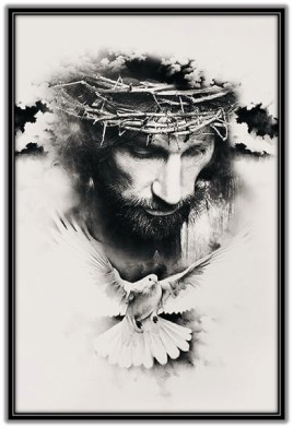 Imagen Jesús coronado de espinas y Espíritu Santo