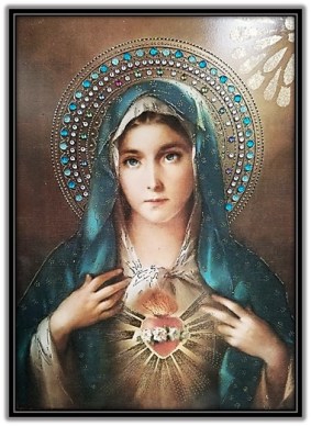 Corazón de María - corona de piedras preciosas