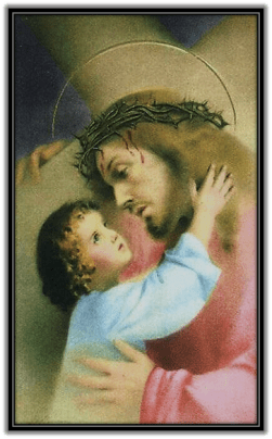 Jesús consolado por un niño