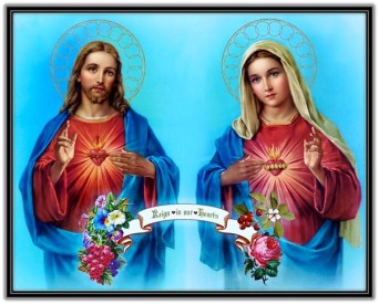 Corazones de Jesús y de María - Vid y Rosa