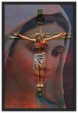 Jesús Crucificado y la Virgen María