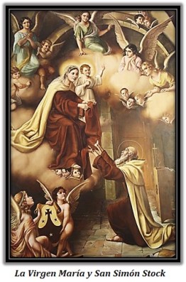 La Virgen María y San Smón Stock
