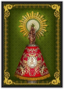 Virgen del Pilar con manto