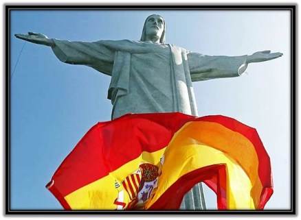 Jesús y la bandera Española