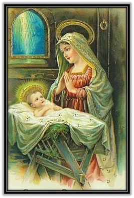 María en oración al Niño Jesús