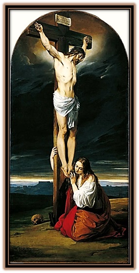 Jesús Crucificado y María