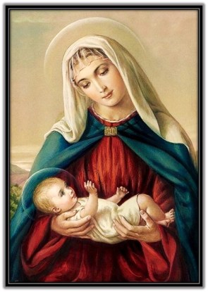 María con el Niño Jesús embrazos - 1
