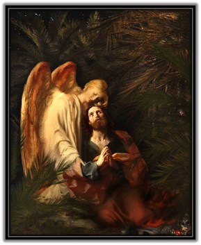 Ángel consolando a Jesús en el huerto