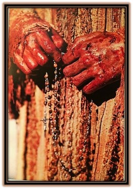 Jesucristo rezando el Rosario