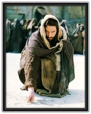 Jesús escribe en el suelo