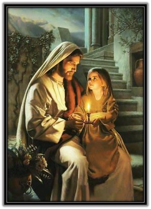 Jesús y niña - Yo soy la luz de la vida